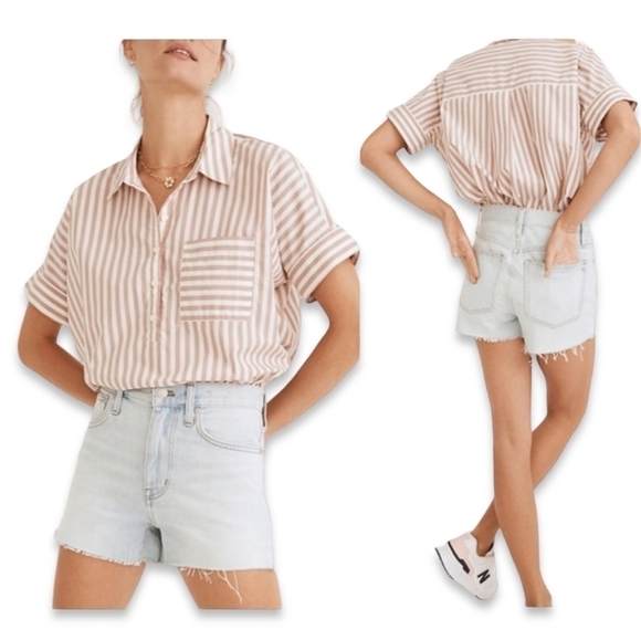 NWT Madewell Relaxed Denim Shorts in Essen Wash $78 - Picture 2 of 13